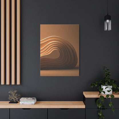 Sculpted Bronze Wave Statement Wall Art & Canvas Prints