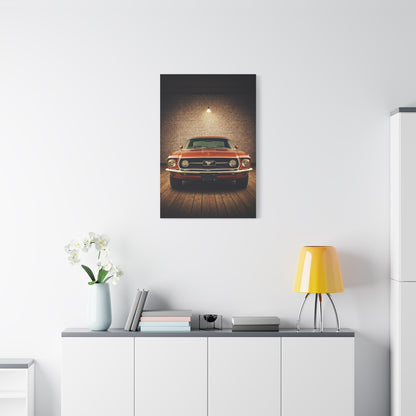 Ford Mustang 1969 Vintage Garage Wall Art & Canvas Prints