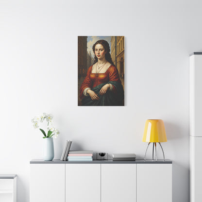 Renaissance Elegance Woman Portrait Wall Art & Canvas Print
