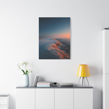 Frosted Coastal Green Minimal Golf Wall Art & Canvas Print
