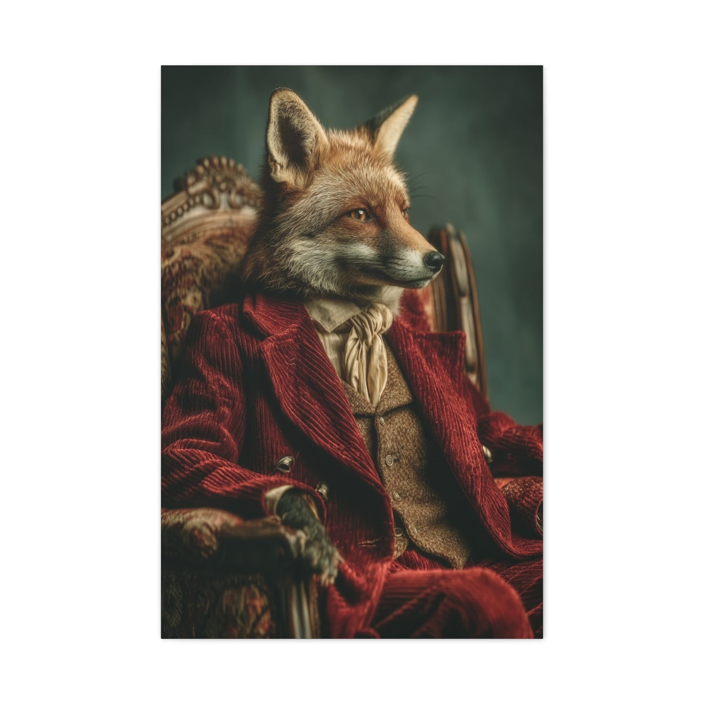 Gentleman Fox Victorian Portrait Wall Art & Canvas Print