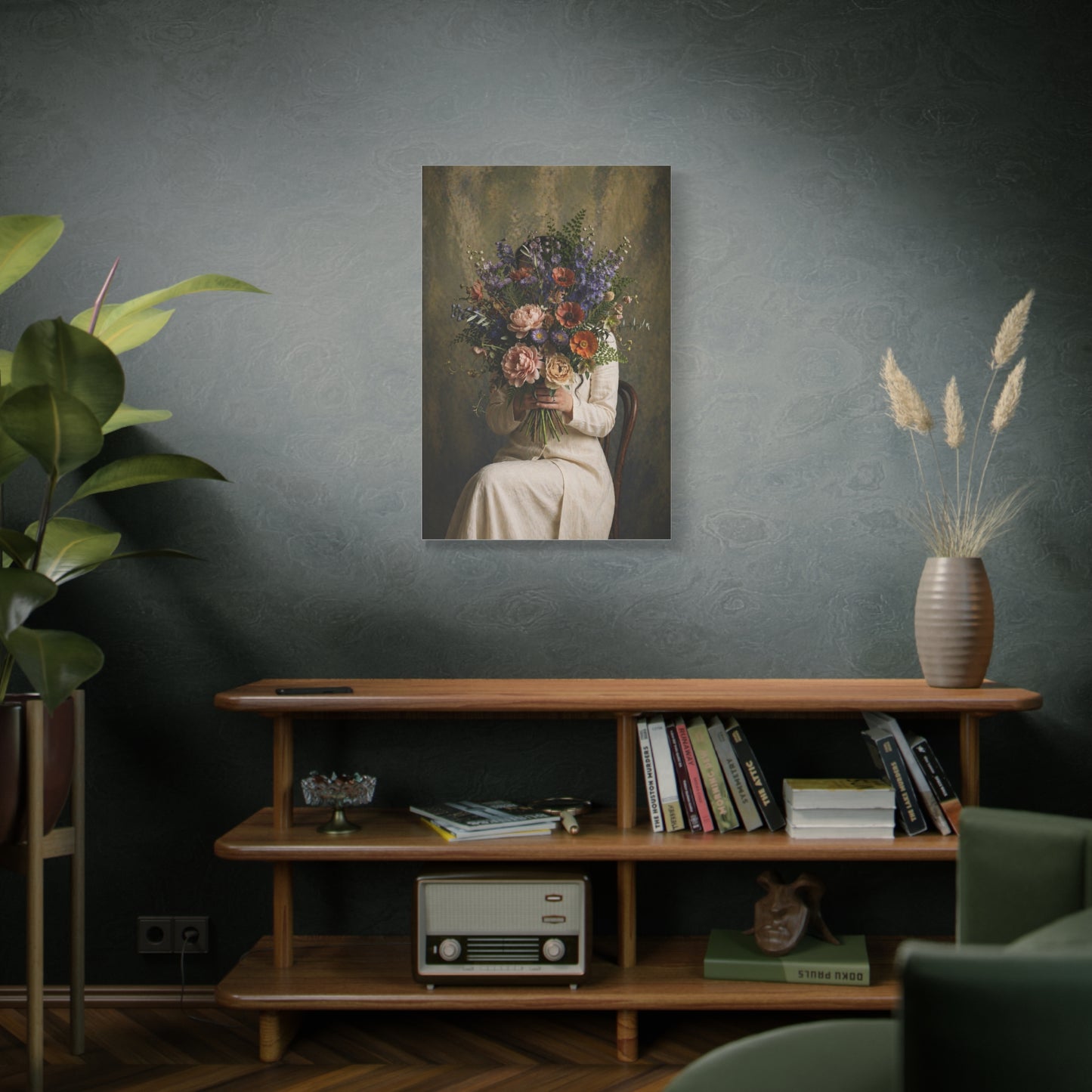 Concealed Identity Floral Portrait Wall Art & Canvas Print