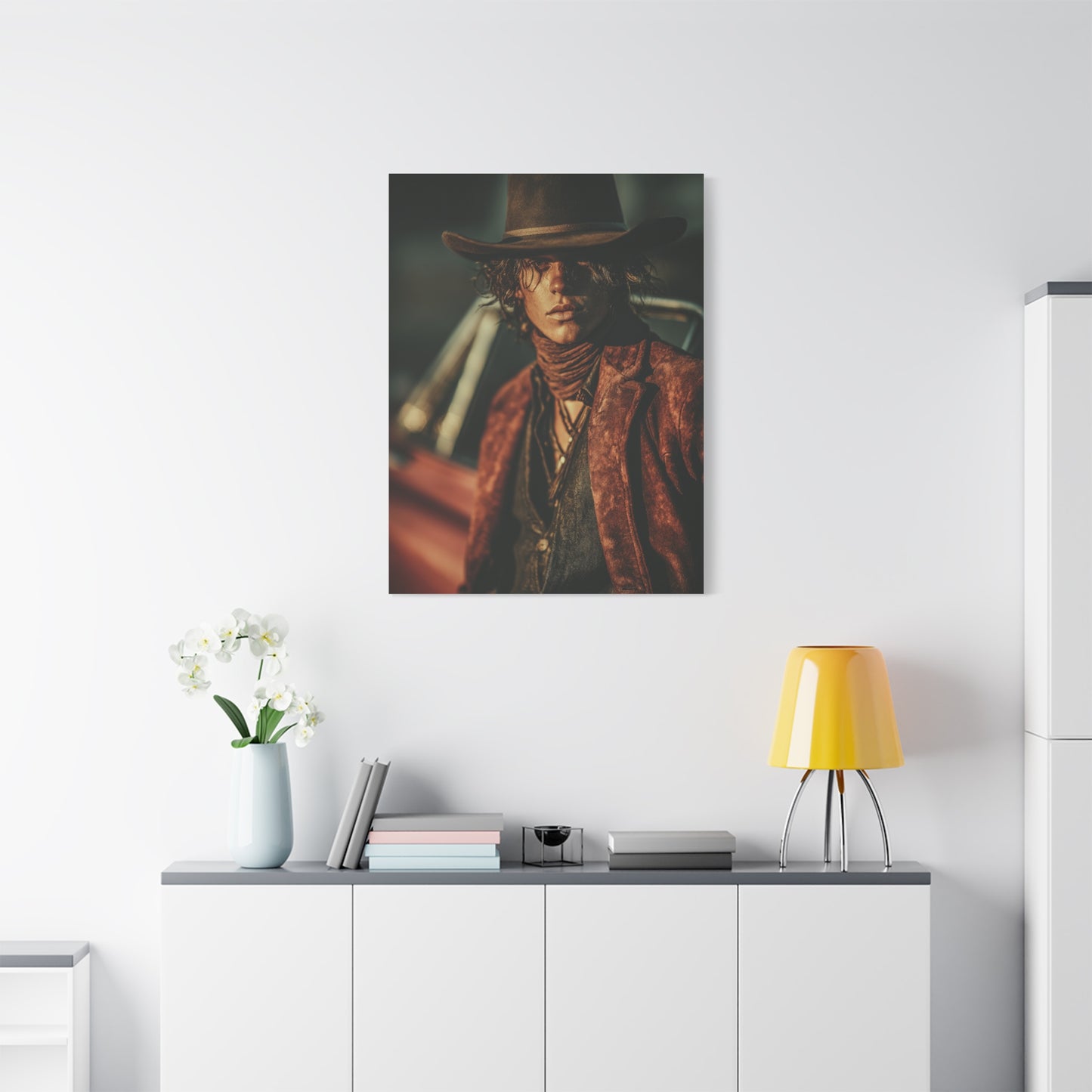 Western Editorial Cowboy Portrait Wall Art & Canvas Print