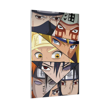 Naruto Epic Shinobi Eyes Collage Poster Wall Art & Canvas Print