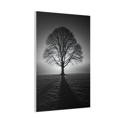 Lone Tree Silhouette Dawn Wall Art & Canvas Prints