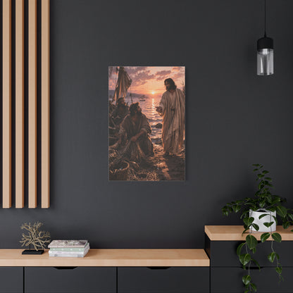 Calling of the Disciples Sunset Shore Wall Art & Canvas Print