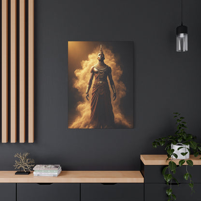 Mist-Born Warrior Presence Wall Art & Canvas Prints