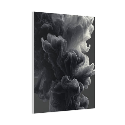 Smoke Ink Monochrome Abstract Wall Art & Canvas Print