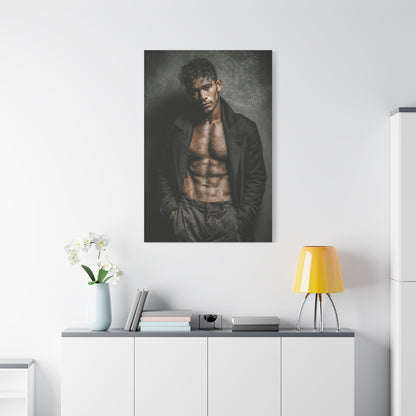 Muscular Male Editorial Portrait Wall Art & Canvas Print