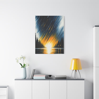 Golden Horizon Forest Landscape Wall Art & Canvas Prints