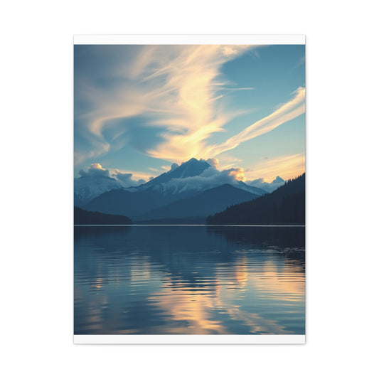 Premium Lake Canvas Print: Tranquil Waters Wall Decor