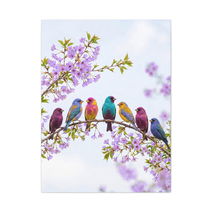 Spring Blossom Birds Composition Wall Art & Canvas Print