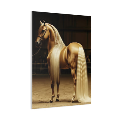 Golden Palomino Luxury Arena Horse Wall Art & Canvas Print