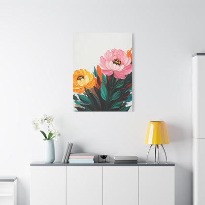 Soft Pink and Yellow Floral Wall Art & Canvas Prints