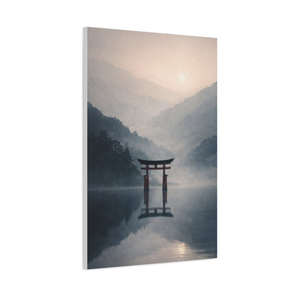 Zen Torii Reflection Wall Art & Canvas Print