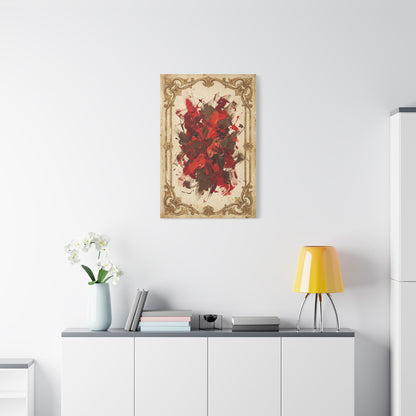 Vintage Framed Red Expressionist Composition Wall Art & Canvas Print