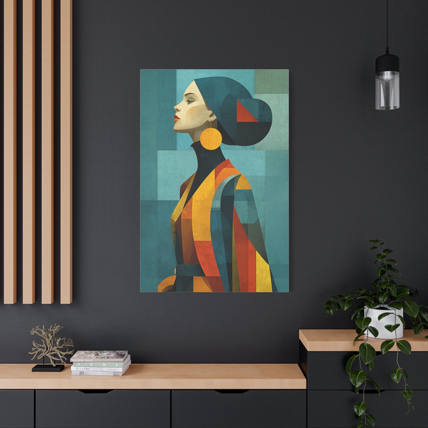 Geometric Fashion Portrait Elegance Wall Art & Canvas Print