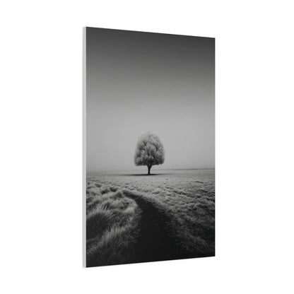 Lone Tree Winter Field Wall Art & Canvas Print