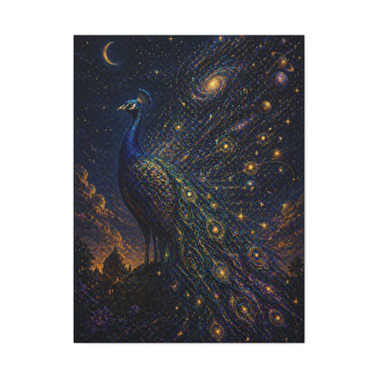 Celestial Peacock Constellation Wall Art & Canvas Print