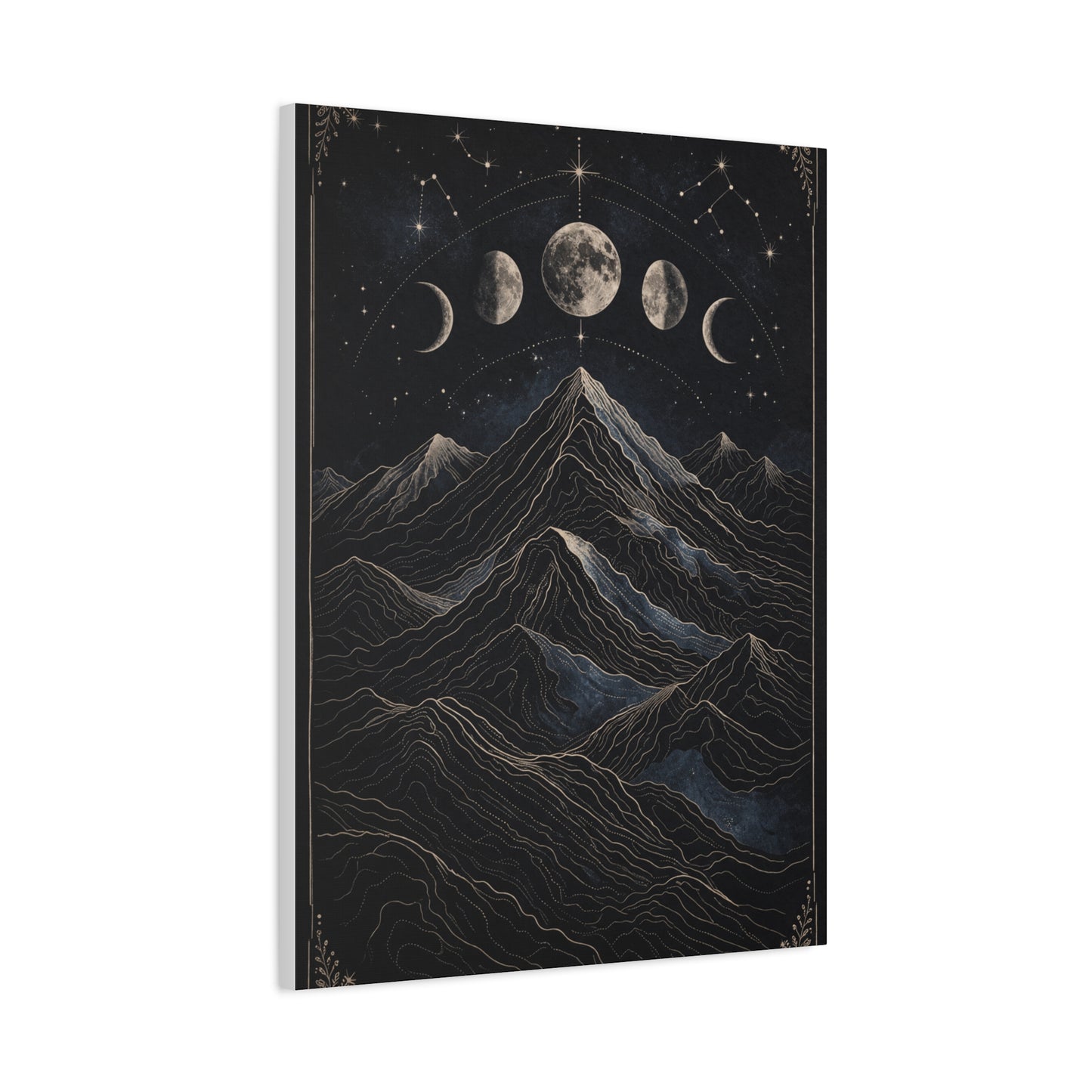 Mystical Moonlit Mountain Contours Wall Art & Canvas Print