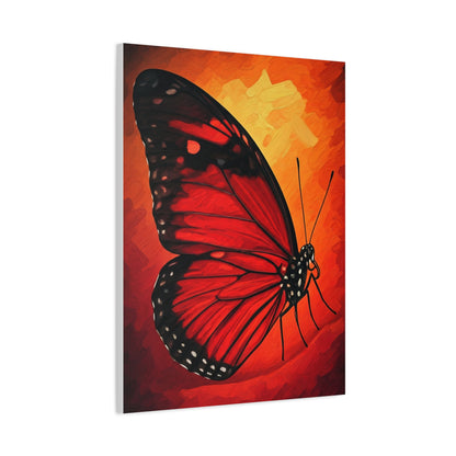 Crimson Butterfly Close-Up Wall Art & Canvas Prints