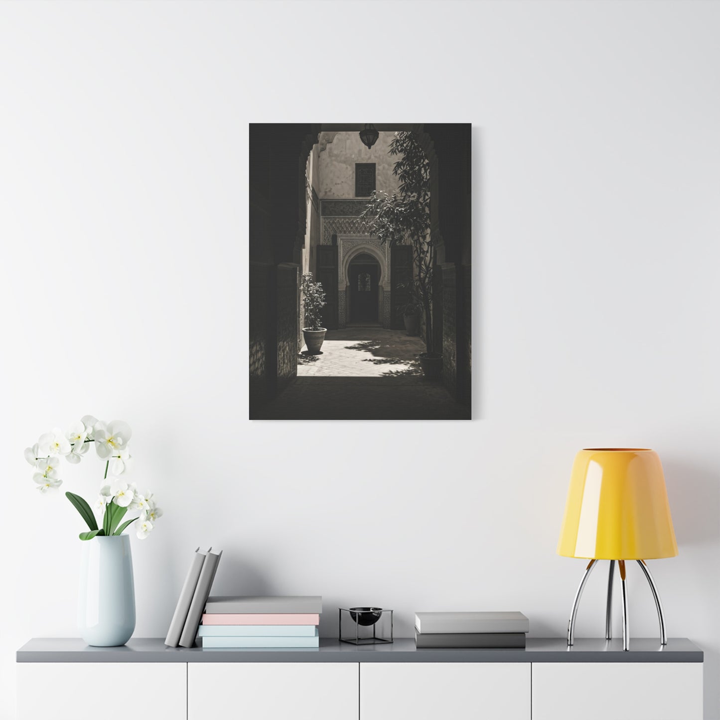 Moorish Courtyard Archway Light Wall Art & Canvas Prints