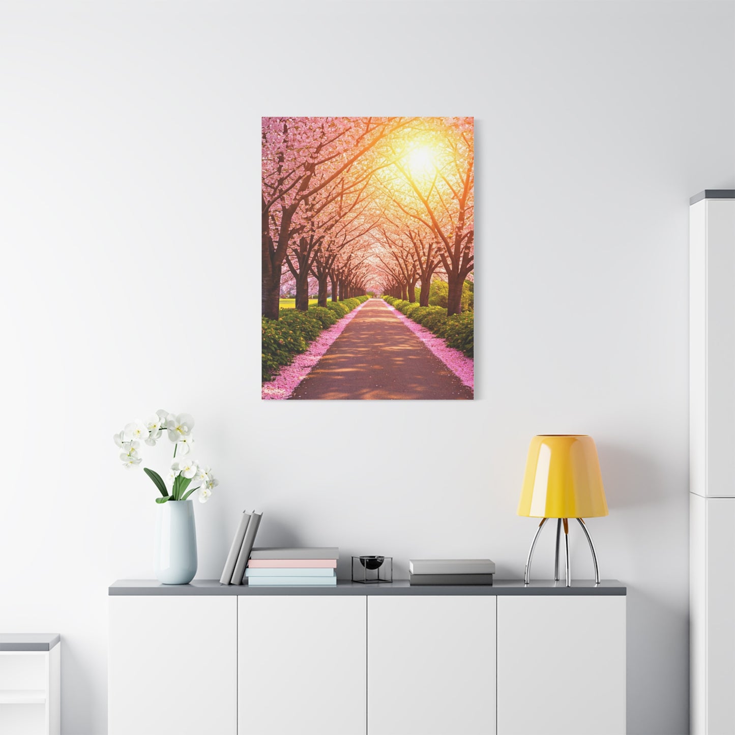 Cherry Blossom Tree Tunnel Spring Pathway Wall Art & Canvas Prints