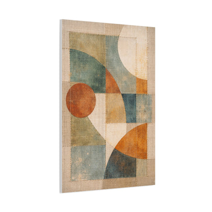 Stitched Geometric Canvas Abstraction Wall Art & Canvas Print