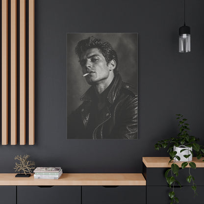 Rebel Leather Jacket Portrait Wall Art & Canvas Print