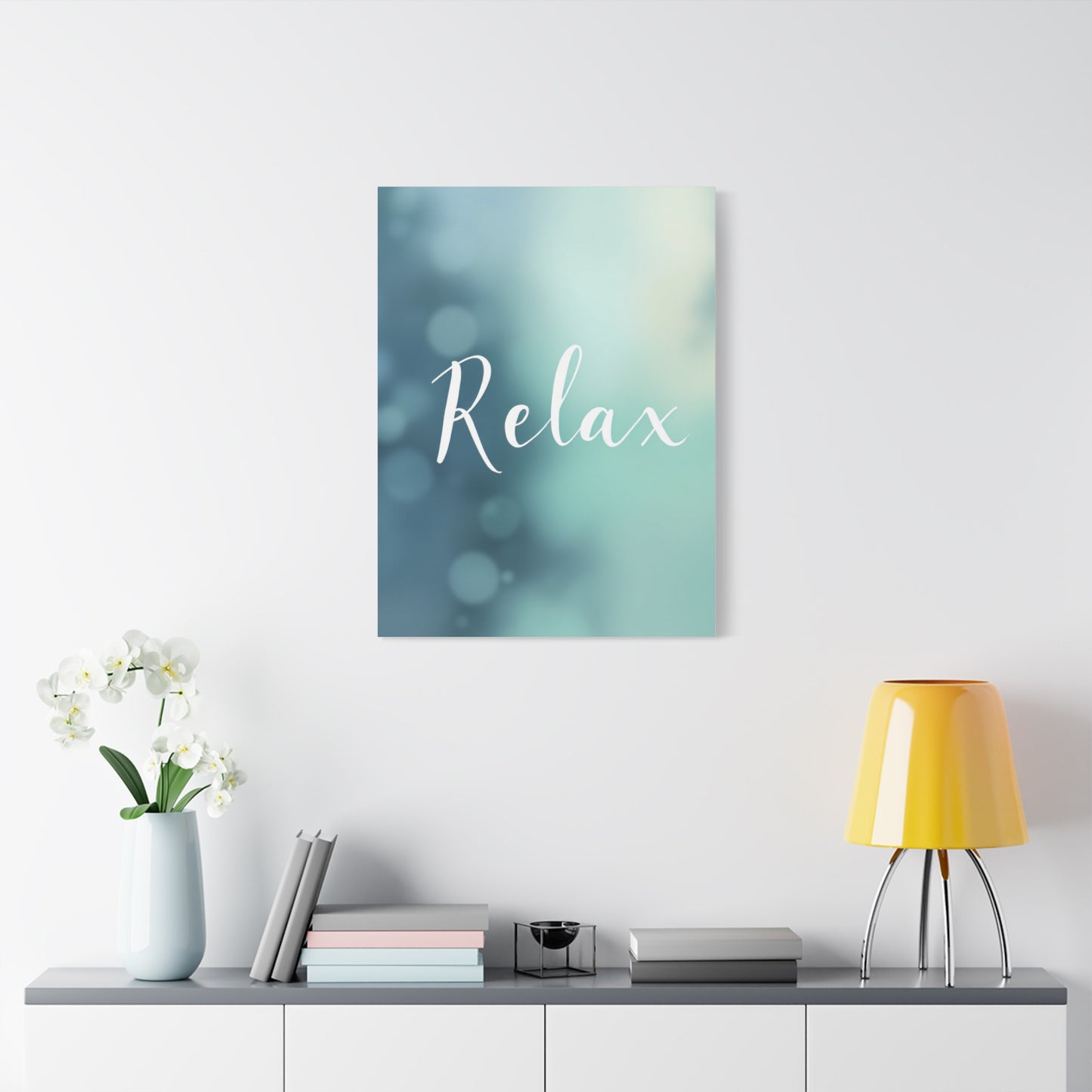 Relax Calm Typography Wall Art & Canvas Prints