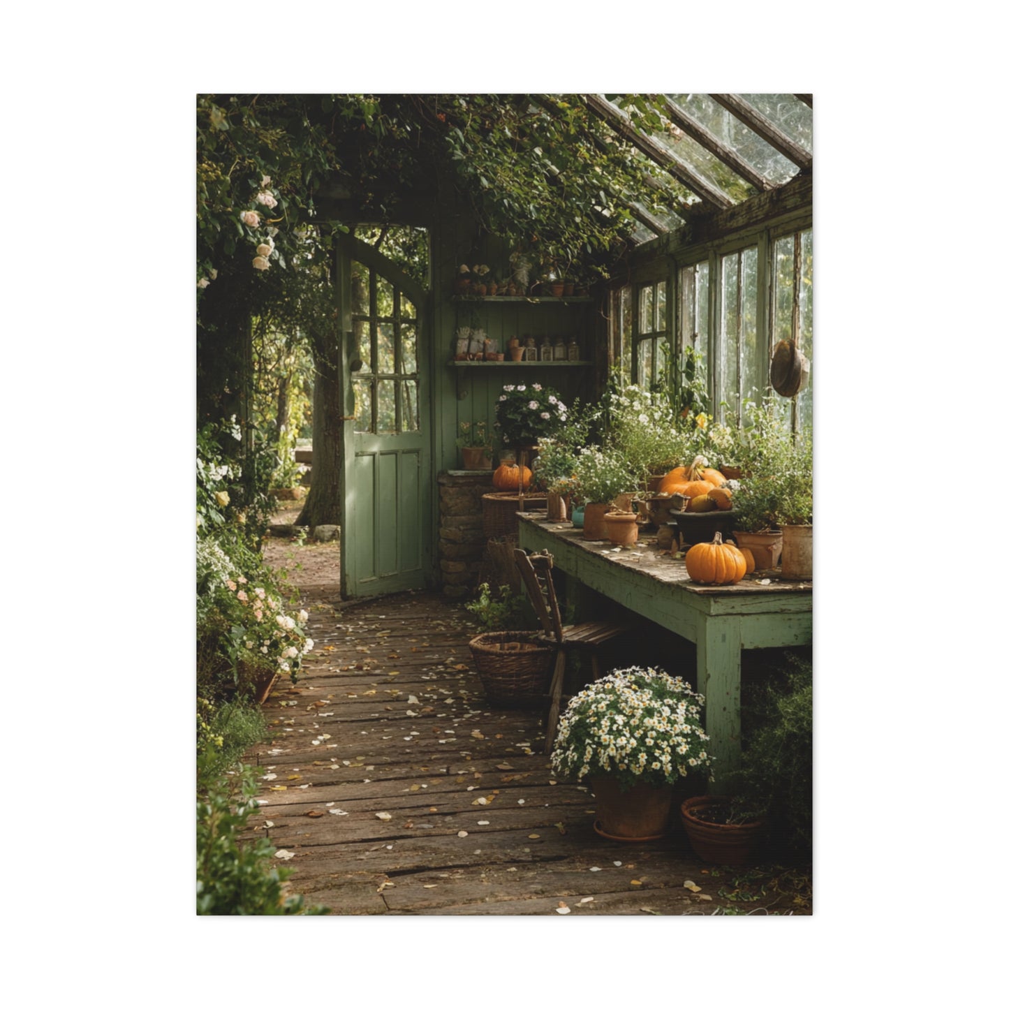 Farmhouse Greenhouse Harvest Interior Wall Art & Canvas Print