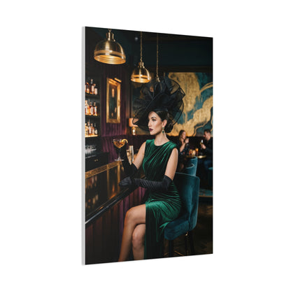 Couture Bar Lounge Woman Portrait Wall Art & Canvas Print