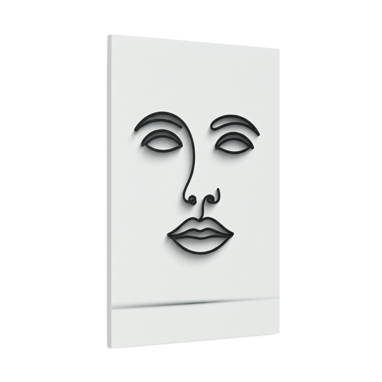 Silent Lines Minimal Face Wall Art & Canvas Print