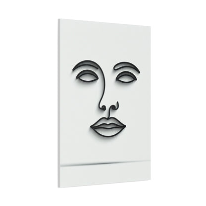 Silent Lines Minimal Face Wall Art & Canvas Print