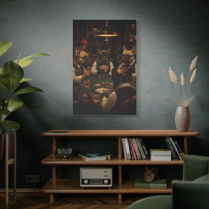 French Bulldog Poker Club Wall Art & Canvas Print