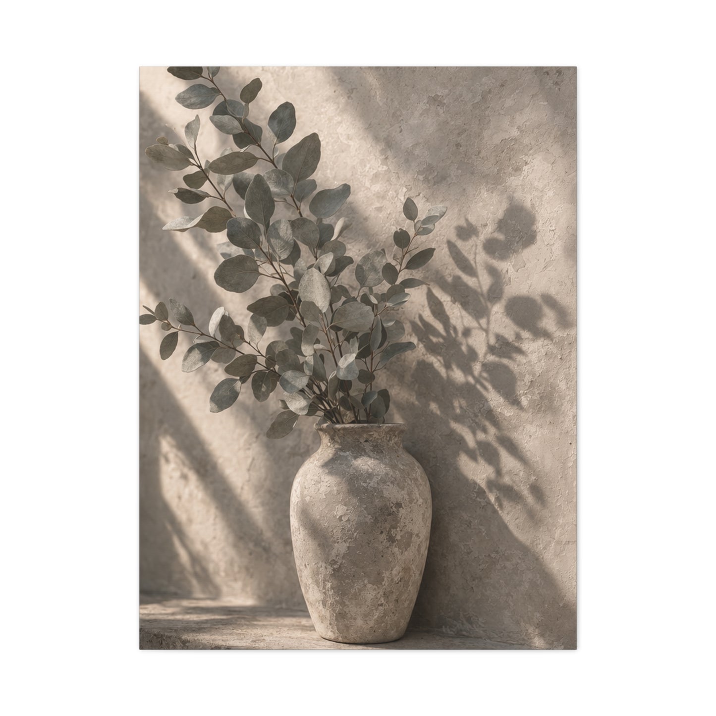Eucalyptus Shadow Still Life Wall Art & Canvas Print