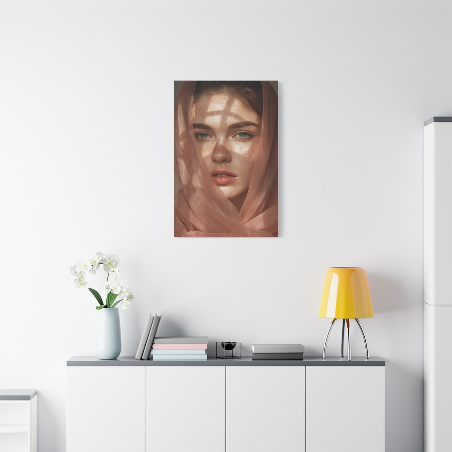 Freckled Muse Rose-Gold Veil Portrait Wall Art & Canvas Print