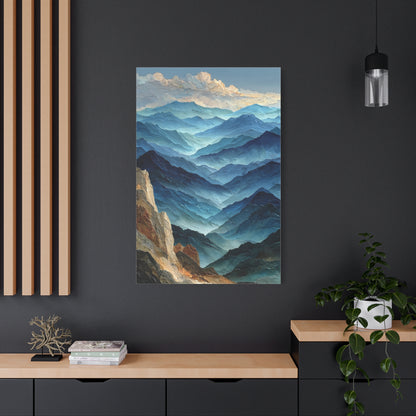 Layered Mountain Horizon Abstraction Wall Art & Canvas Print