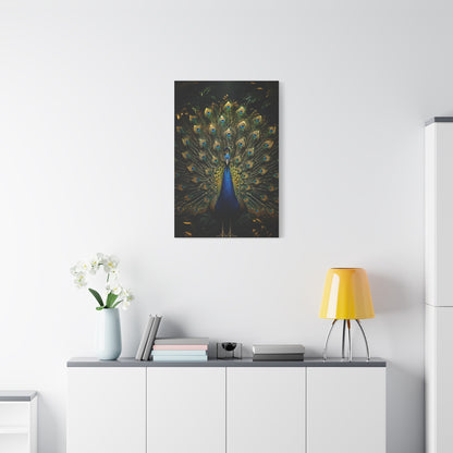 Opulent Jungle Peacock Display Wall Art & Canvas Print