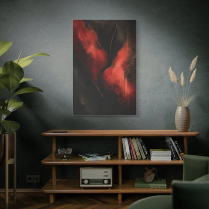 Red and Black Luxury Abstract Flow Wall Art & Canvas Print
