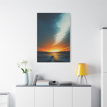 Calm Horizon at Dusk Wall Art & Canvas Prints