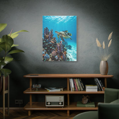 Tropical Ocean Turtle Reef Escape Tropical Wall Art & Canvas Print