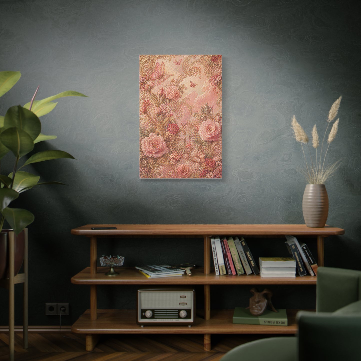 Blush Rococo Floral Fantasy Wall Art & Canvas Print