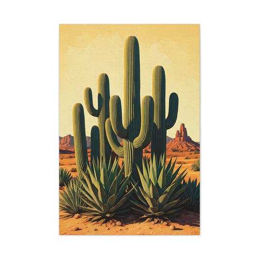 Southwestern Desert Cactus Garden Wall Art & Canvas Prints