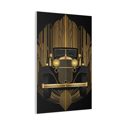 Classic Gold Roadster Art Deco Wall Art & Canvas Prints