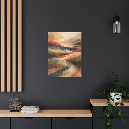 Warm Earthy Wabi-Sabi Abstract Landscape Wall Art & Canvas Print