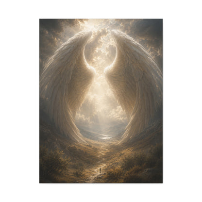 Under His Wings Scripture Wall Art & Canvas Print