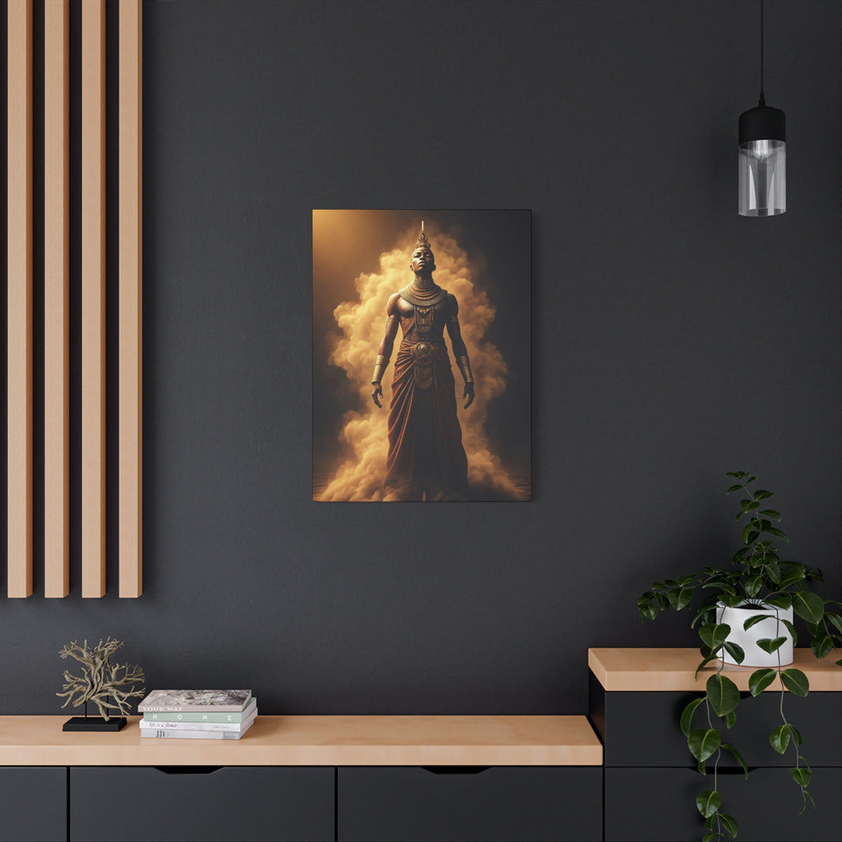 Mist-Born Warrior Presence Wall Art & Canvas Prints