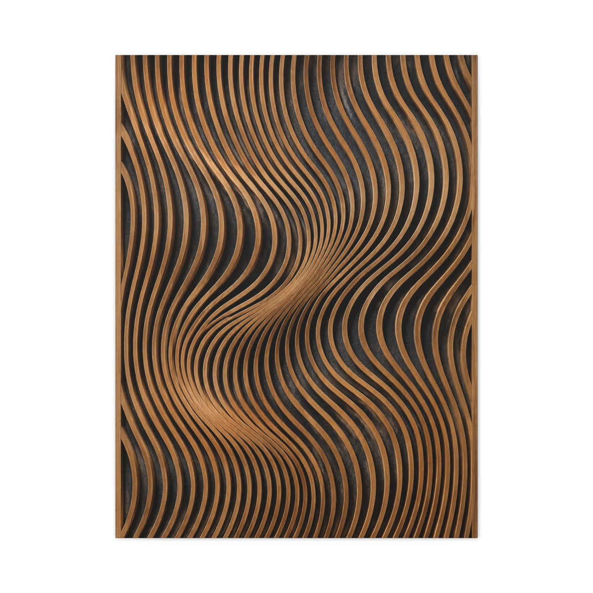 Minimal Slatted Wave Flow Panel Wall Art & Canvas Print