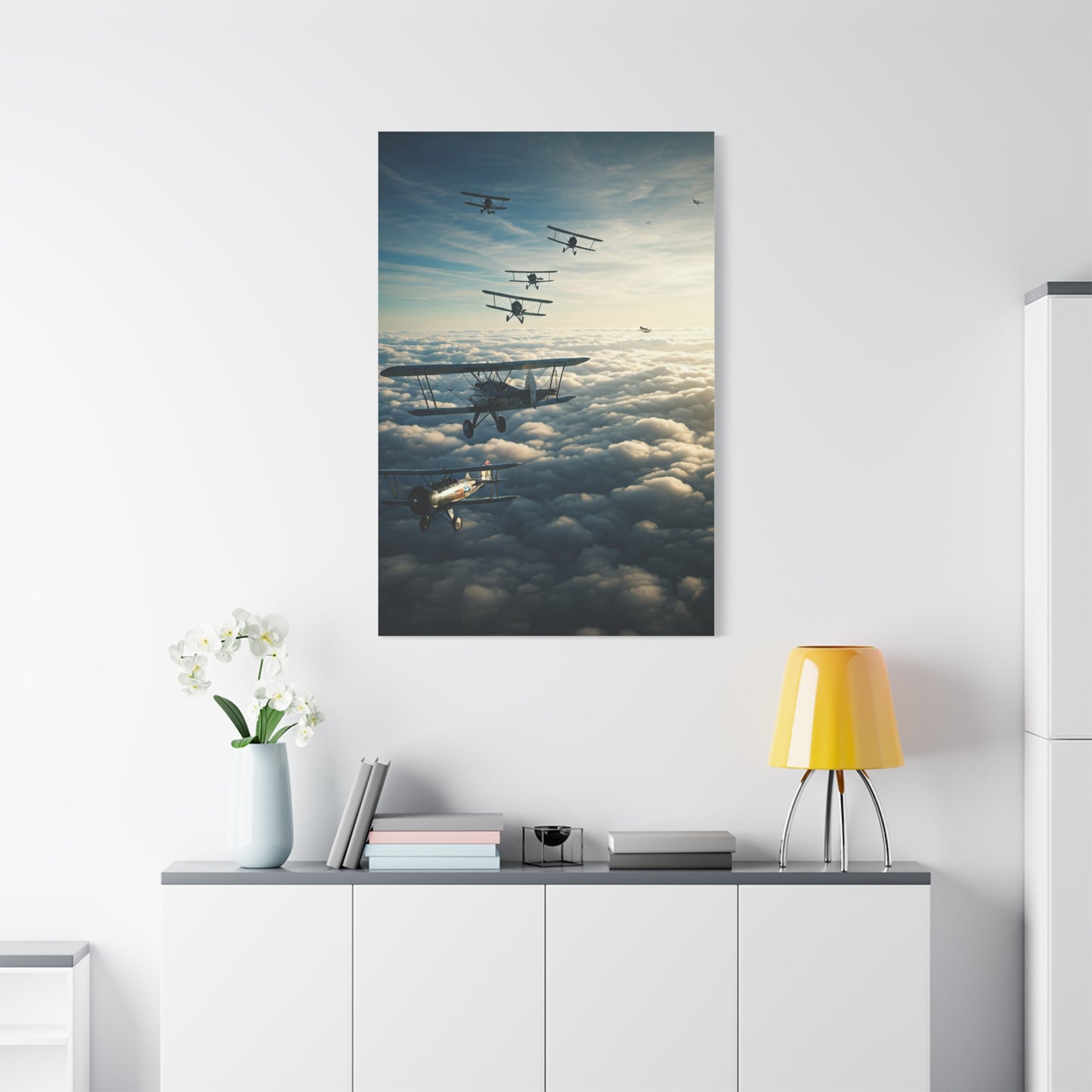 Vintage Biplane Squadron Flight Wall Art & Canvas Prints